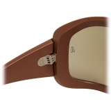 Moncler - Snowseeker Rectangular Sunglasses - Matte Brown - Moncler Eyewear