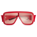 Moncler - Occhiali da Sole Rettangolari Snowseeker - Rosso Opaco - Moncler Eyewear