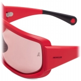 Moncler - Occhiali da Sole Rettangolari Snowseeker - Rosso Opaco - Moncler Eyewear