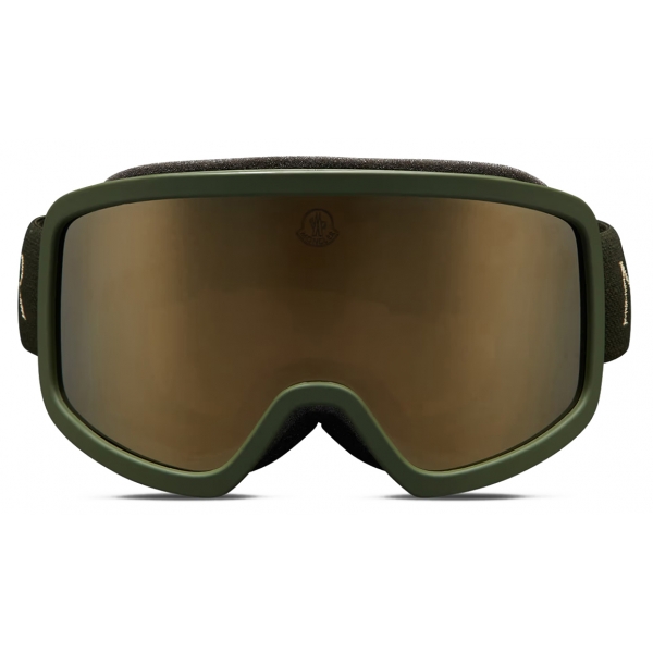 Moncler - Maschera da Sci Terrabeam - Verde Scuro Opaco & Marrone - Moncler Eyewear