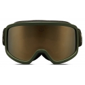 Moncler - Maschera da Sci Terrabeam - Verde Scuro Opaco & Marrone - Moncler Eyewear