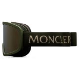 Moncler - Maschera da Sci Terrabeam - Verde Scuro Opaco & Marrone - Moncler Eyewear