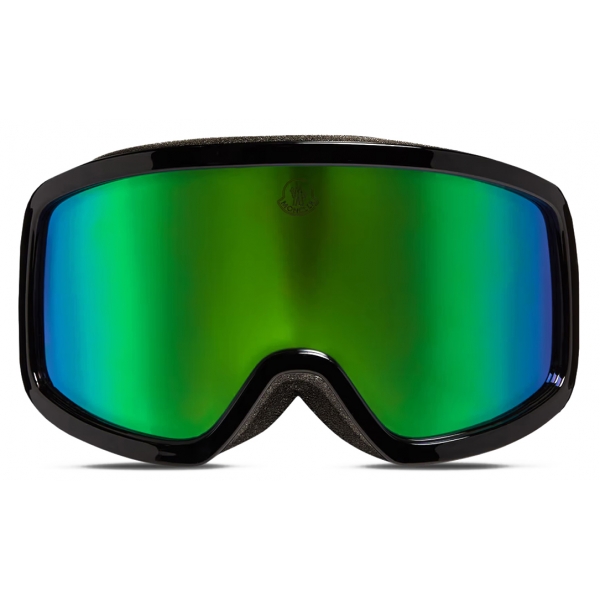 Moncler - Maschera da Sci Terrabeam - Nero Lucido & Verde Acqua Iridato - Moncler Eyewear