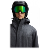 Moncler - Maschera da Sci Terrabeam - Nero Lucido & Verde Acqua Iridato - Moncler Eyewear