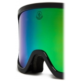 Moncler - Maschera da Sci Terrabeam - Nero Lucido & Verde Acqua Iridato - Moncler Eyewear