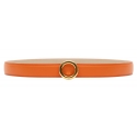 Avvenice - Iris - Premium Leather Belt - Orange - Handmade in Italy - Exclusive Luxury Collection