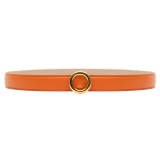 Avvenice - Iris - Premium Leather Belt - Orange - Handmade in Italy - Exclusive Luxury Collection