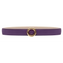 Avvenice - Iris - Premium Leather Belt - Purple - Handmade in Italy - Exclusive Luxury Collection