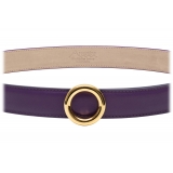 Avvenice - Iris - Premium Leather Belt - Purple - Handmade in Italy - Exclusive Luxury Collection