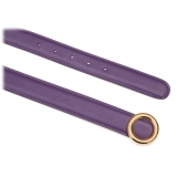 Avvenice - Iris - Premium Leather Belt - Purple - Handmade in Italy - Exclusive Luxury Collection