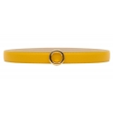 Avvenice - Iris - Premium Leather Belt - Yellow - Handmade in Italy - Exclusive Luxury Collection