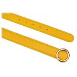 Avvenice - Iris - Premium Leather Belt - Yellow - Handmade in Italy - Exclusive Luxury Collection