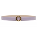 Avvenice - Iris - Premium Leather Belt - Lilac - Handmade in Italy - Exclusive Luxury Collection