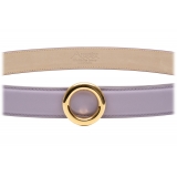 Avvenice - Iris - Premium Leather Belt - Lilac - Handmade in Italy - Exclusive Luxury Collection