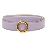 Avvenice - Iris - Premium Leather Belt - Lilac - Handmade in Italy - Exclusive Luxury Collection