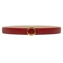 Avvenice - Iris - Premium Leather Belt - Red - Handmade in Italy - Exclusive Luxury Collection