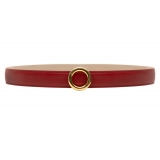 Avvenice - Iris - Premium Leather Belt - Red - Handmade in Italy - Exclusive Luxury Collection