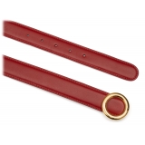 Avvenice - Iris - Premium Leather Belt - Red - Handmade in Italy - Exclusive Luxury Collection