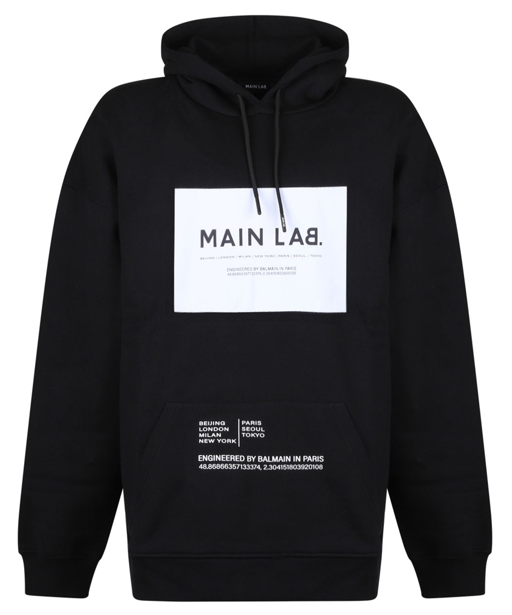 Balmain - Hoodie - Black White - Balmain Exclusive Luxury