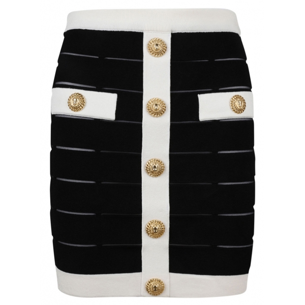 Balmain - Mini Gonna - Nero Bianco - Balmain Exclusive Luxury Collection