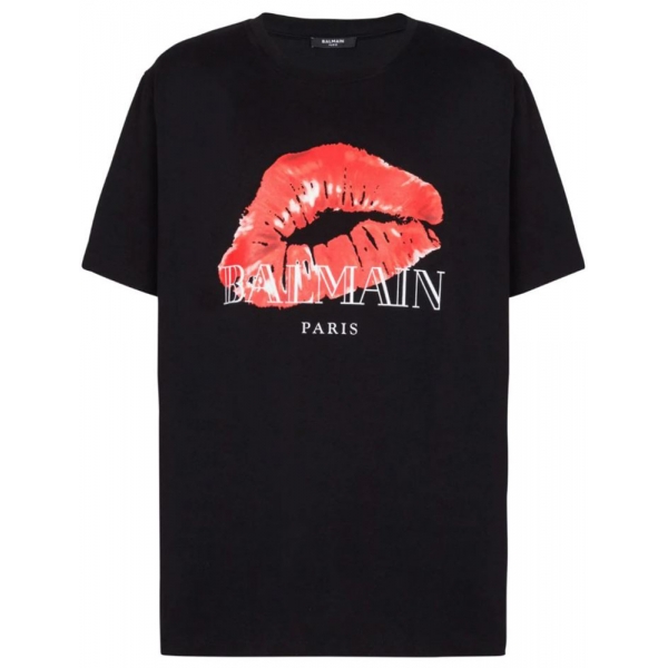 Balmain - T-Shirt - Black Red White - Balmain Exclusive Luxury Collection