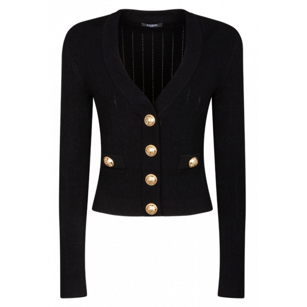 Balmain - Cardigan Corto - Nero - Balmain Exclusive Luxury Collection