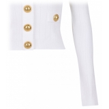 Balmain - V Neck Cardigan - White - Balmain Exclusive Luxury Collection