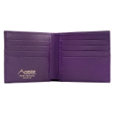 Avvenice - Portafoglio in Pelle Premium - Viola - Handmade in Italy - Exclusive Luxury Collection