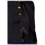 Elisabetta Franchi - Jacket with Chain Detail and Foulard - Black - Jacket - Made in Italy - Luxury Exclusive Collection