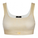 Elisabetta Franchi - Crop Top Coated - Oro - Top - Made in Italy - Luxury Exclusive Collection