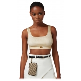 Elisabetta Franchi - Coated Crop Top - Gold - Top - Made in Italy - Luxury Exclusive Collection