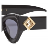 Fendi - FF Diamonds - Cat Eye Sunglasses - Black - Sunglasses - Fendi Eyewear