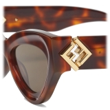 Fendi - FF Diamonds - Cat Eye Sunglasses - Brown - Sunglasses - Fendi Eyewear