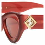 Fendi - FF Diamonds - Occhiali da Sole Cat Eye - Rosso - Occhiali da Sole - Fendi Eyewear