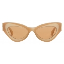 Fendi - FF Diamonds - Occhiali da Sole Cat Eye - Beige - Occhiali da Sole - Fendi Eyewear