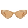 Fendi - FF Diamonds - Occhiali da Sole Cat Eye - Beige - Occhiali da Sole - Fendi Eyewear