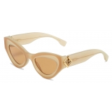 Fendi - FF Diamonds - Cat Eye Sunglasses - Beige - Sunglasses - Fendi Eyewear