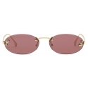 Fendi - Fendi First Crystal - Oval Sunglasses - Purple - Sunglasses - Fendi Eyewear