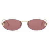 Fendi - Fendi First Crystal - Occhiali da Sole Ovale - Viola - Occhiali da Sole - Fendi Eyewear