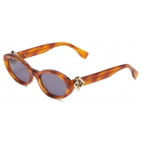 Fendi - FF Diamonds - Oval Sunglasses - Brown - Sunglasses - Fendi Eyewear