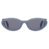 Fendi - FF Diamonds - Oval Sunglasses - Light Blue - Sunglasses - Fendi Eyewear