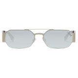 Fendi - Fendi Cut Out - Occhiali da Sole Rettangolare - Argento - Occhiali da Sole - Fendi Eyewear