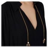 Elisabetta Franchi - Blouse with Chain Detail - Black - Shirt - Made in Italy - Luxury Exclusive Collection