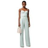 Elisabetta Franchi - Wide Leg One Piece Jumpsuit - Grey - Dress - Made in Italy - Luxury Exclusive Collection