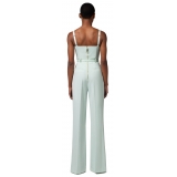 Elisabetta Franchi - Wide Leg One Piece Jumpsuit - Grey - Dress - Made in Italy - Luxury Exclusive Collection