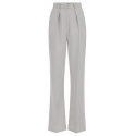 Elisabetta Franchi - Pantalone a Palazzo con Pences - Grigio - Pantaloni - Made in Italy - Luxury Exclusive Collection