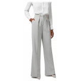 Elisabetta Franchi - Pantalone a Palazzo con Pences - Grigio - Pantaloni - Made in Italy - Luxury Exclusive Collection