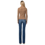 Elisabetta Franchi - Jeans a Palazzo in Tela Leggera - Blu - Pantaloni - Made in Italy - Luxury Exclusive Collection