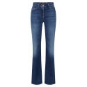 Elisabetta Franchi - Jeans Gamba Larga in Tela Leggera - Blu - Pantaloni - Made in Italy - Luxury Exclusive Collection