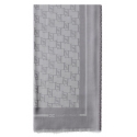 Elisabetta Franchi - Logo Patterned Square Scarf - Grey - Scarf - Made in Italy - Luxury Exclusive Collection